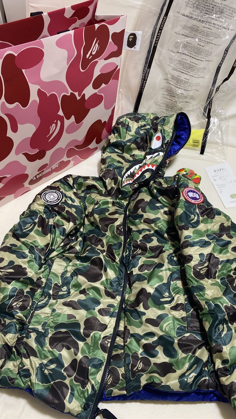 Bape × CNCPTS × Canada Goose A Bathing Ape X Canada Goose X Concepts Reversible Jacket M Size US M / EU 48-50 / 2 - 18 Thumbnail