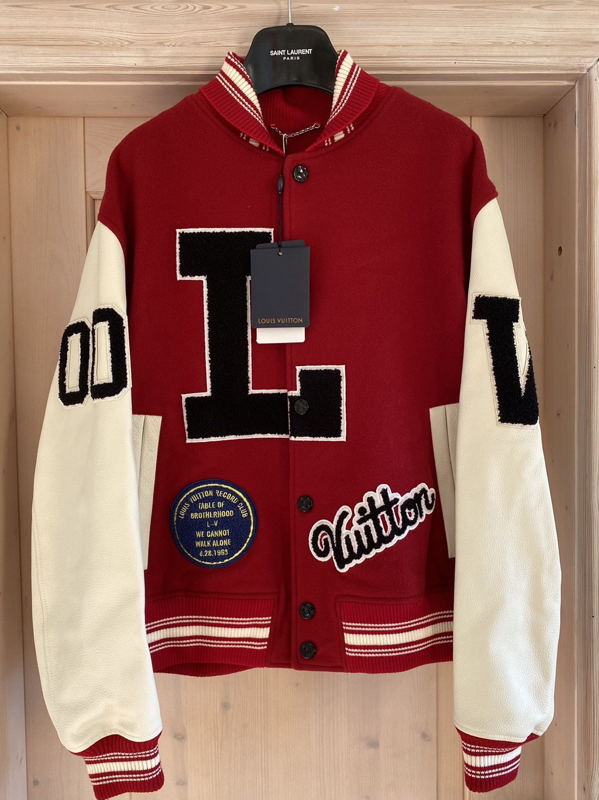 Louis Vuitton TAKING OFFERS! FW19 Martin Luther King Red Varsity Jacket Size US M / EU 48-50 / 2 - 1 Thumbnail