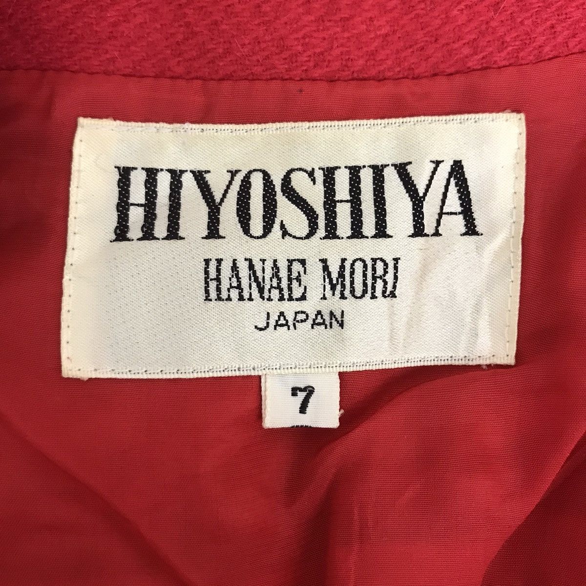 Vintage HIYOSHIYA HANAE MORI Japan Check Collar Red Plain Blazer Size XS / US 0-2 / IT 36-38 - 3 Thumbnail