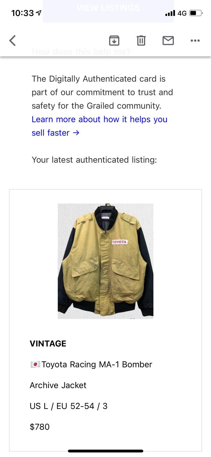 Japanese Brand 🇯🇵Toyota Racing MA-1 Bomber Archive Jacket Size US L / EU 52-54 / 3 - 9 Thumbnail