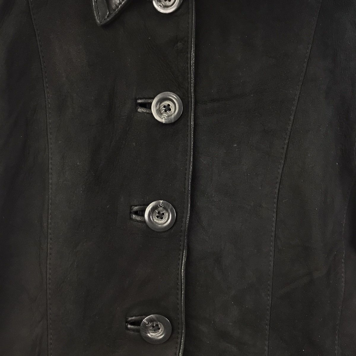 Vintage Vintage CAROLINE MOORE New Zealand Leather Over Coat Jacket Size S / US 4 / IT 40 - 3 Thumbnail
