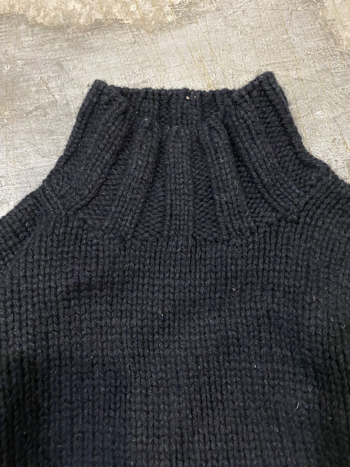 Diet Butcher Slim Skin AW2002 Seditionaries stripe Heavy cable Knit turtleneck Size US L / EU 52-54 / 3 - 4 Thumbnail
