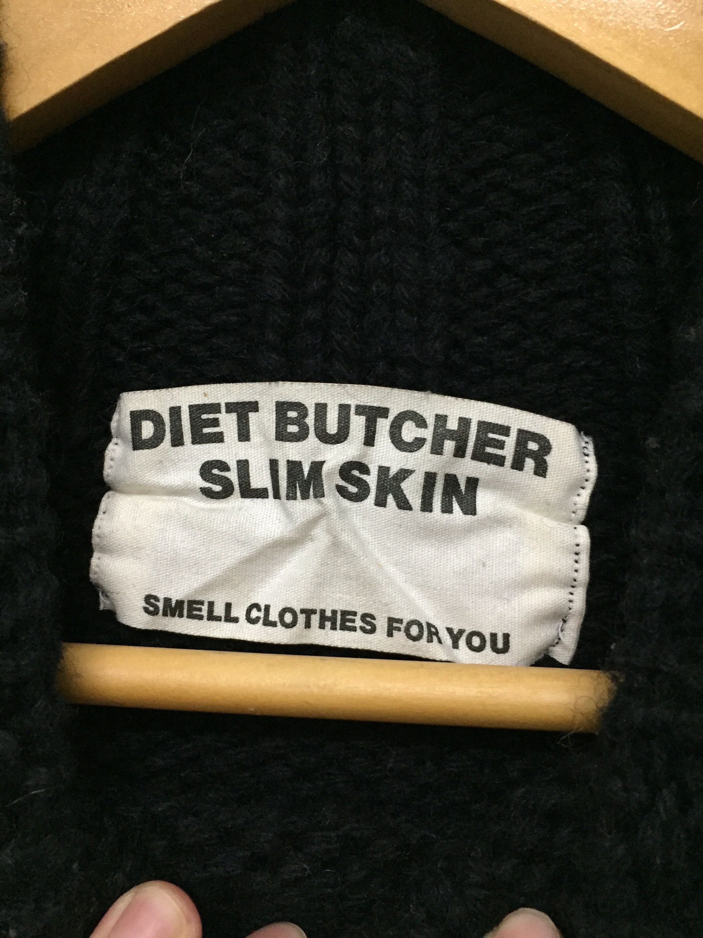 Diet Butcher Slim Skin AW2002 Seditionaries stripe Heavy cable Knit turtleneck Size US L / EU 52-54 / 3 - 12 Thumbnail