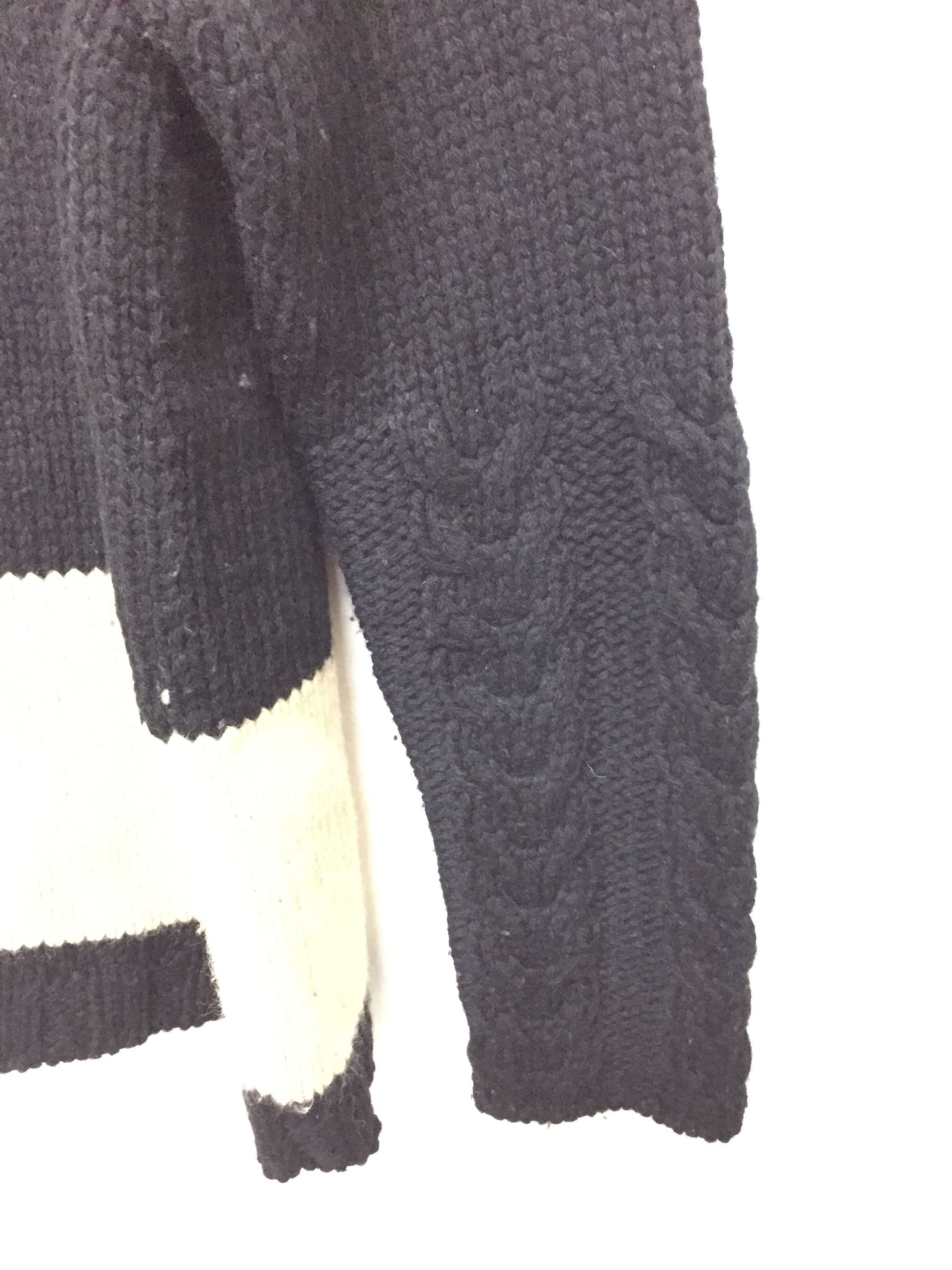Diet Butcher Slim Skin AW2002 Seditionaries stripe Heavy cable Knit turtleneck Size US L / EU 52-54 / 3 - 8 Thumbnail