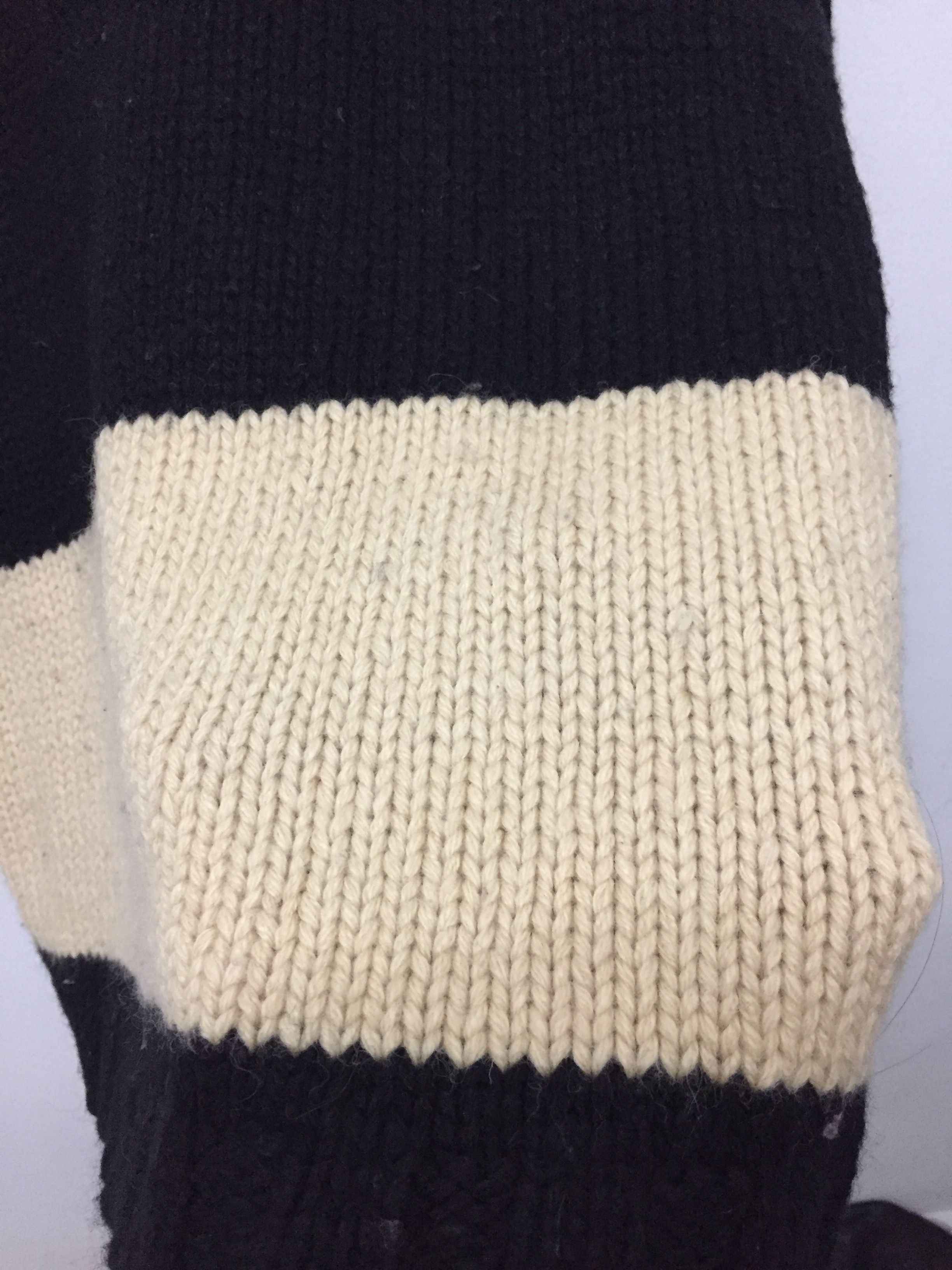 Diet Butcher Slim Skin AW2002 Seditionaries stripe Heavy cable Knit turtleneck Size US L / EU 52-54 / 3 - 5 Thumbnail