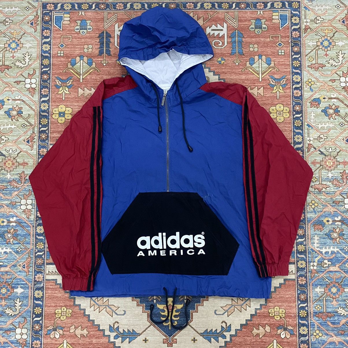 Vintage Adidas America Halfzip Windbreaker Gorpcore Jacket