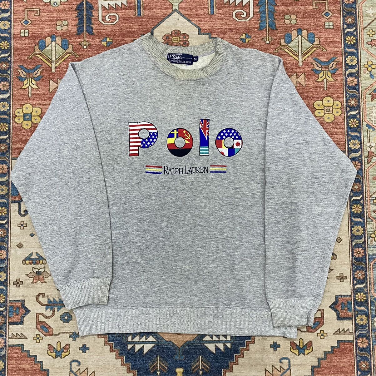 Polo Ralph Lauren Vintage Polo Ralph Lauren Multi Flag Logo Sweatshirt Size US M / EU 48-50 / 2 - 1 Thumbnail