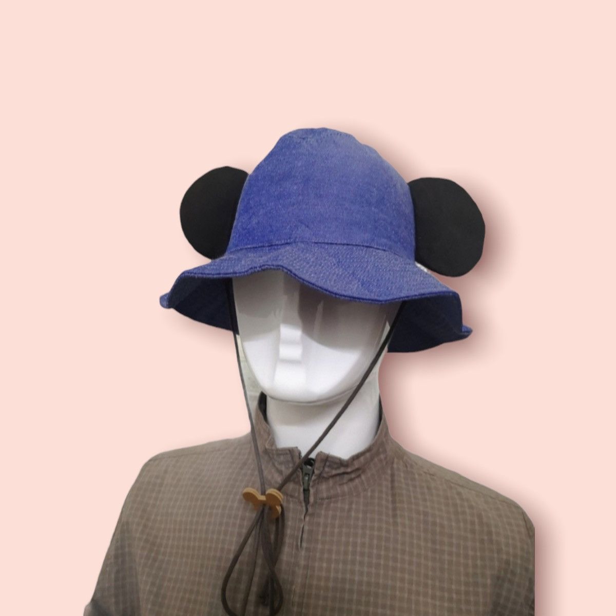 Disney VINTAGE MICKEY MOUSE EARS BUCKET HAT TOKYO DISNEYLAND Size ONE SIZE - 3 Thumbnail