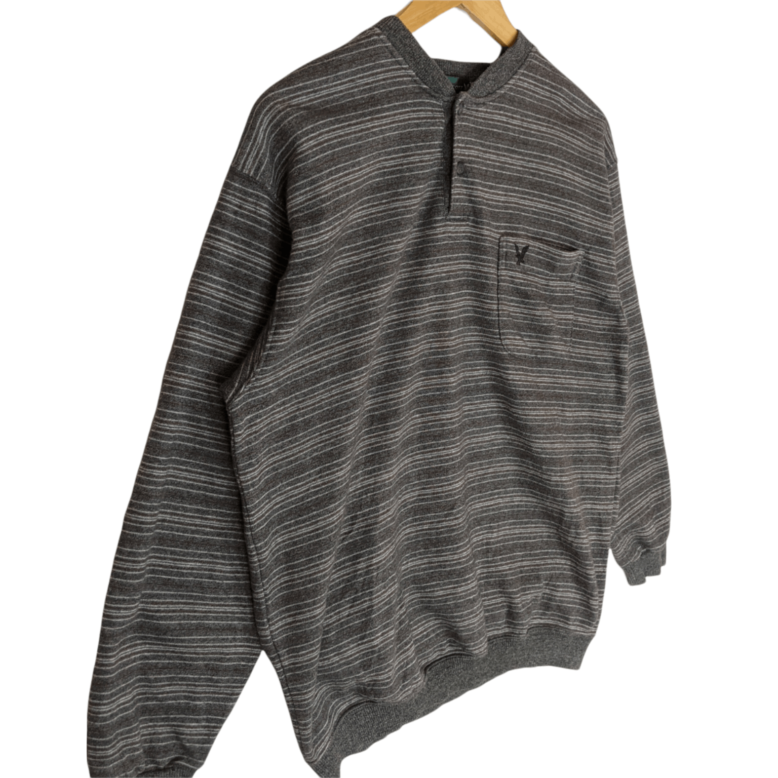 Lyle & Scott × Vintage Vintage LYLE & SCOTT Striped Retro Jumper Sweatshirt Size US M / EU 48-50 / 2 - 3 Thumbnail