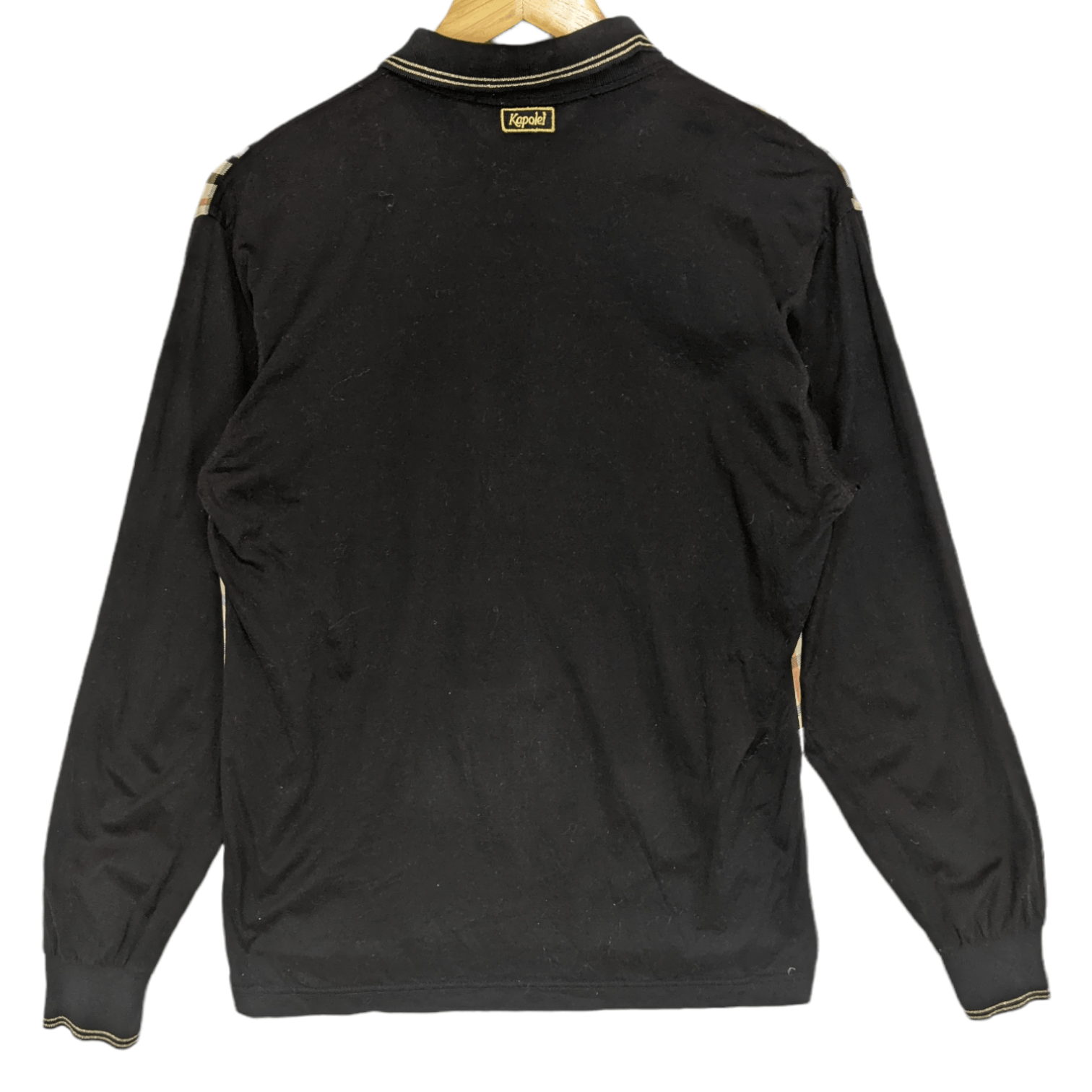 Japanese Brand JEAN MICHEL Check Long Sleeve Polo Shirt Size US M / EU 48-50 / 2 - 7 Thumbnail
