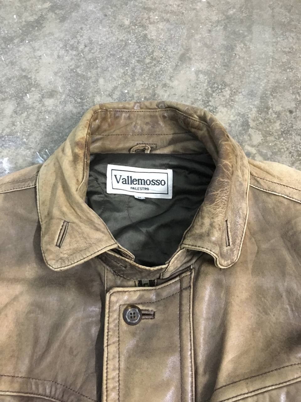 Vintage Vintage Vallemosso Bomber Leather Jacket Size US M / EU 48-50 / 2 - 8 Thumbnail