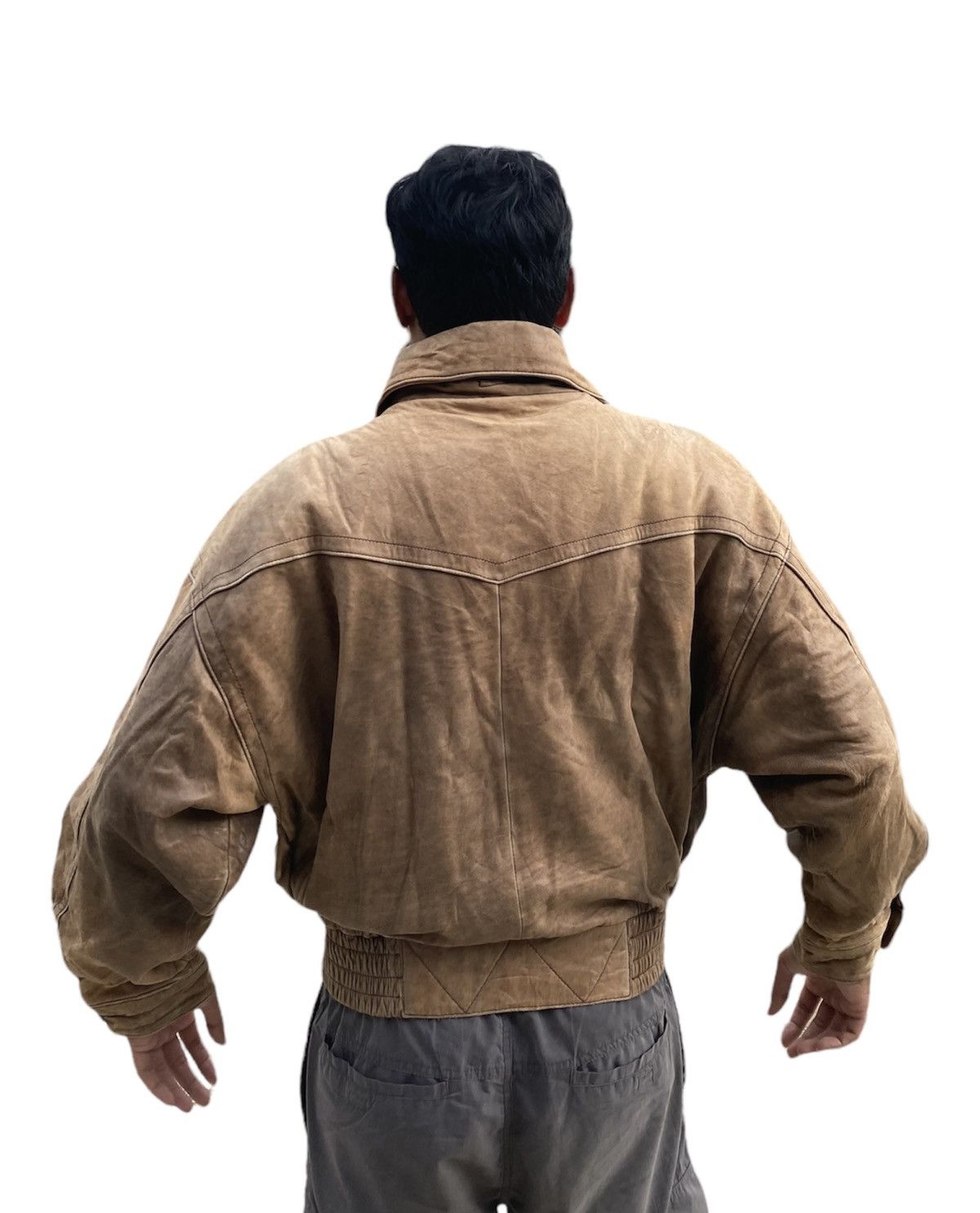 Vintage Vintage Vallemosso Bomber Leather Jacket Size US M / EU 48-50 / 2 - 4 Thumbnail