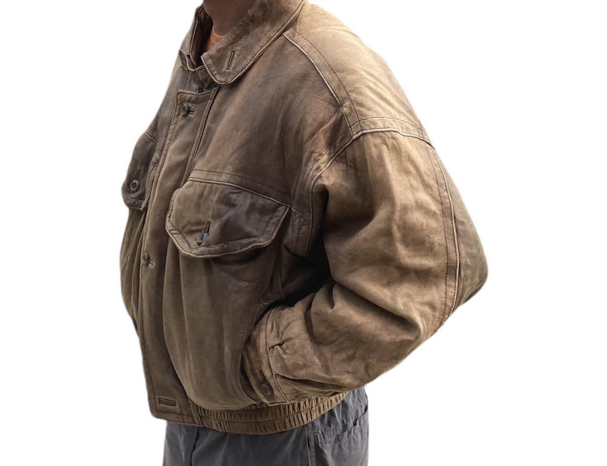 Vintage Vintage Vallemosso Bomber Leather Jacket Size US M / EU 48-50 / 2 - 2 Thumbnail