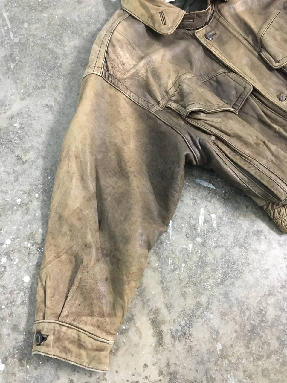 Vintage Vintage Vallemosso Bomber Leather Jacket Size US M / EU 48-50 / 2 - 10 Thumbnail
