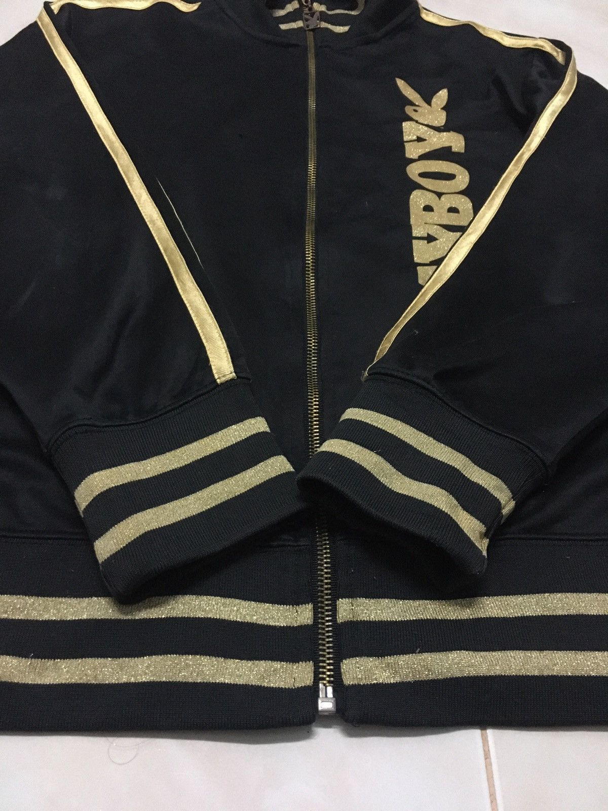 Japanese Brand × Playboy × Vintage Playboy big logo jacket zipper Size US L / EU 52-54 / 3 - 7 Thumbnail
