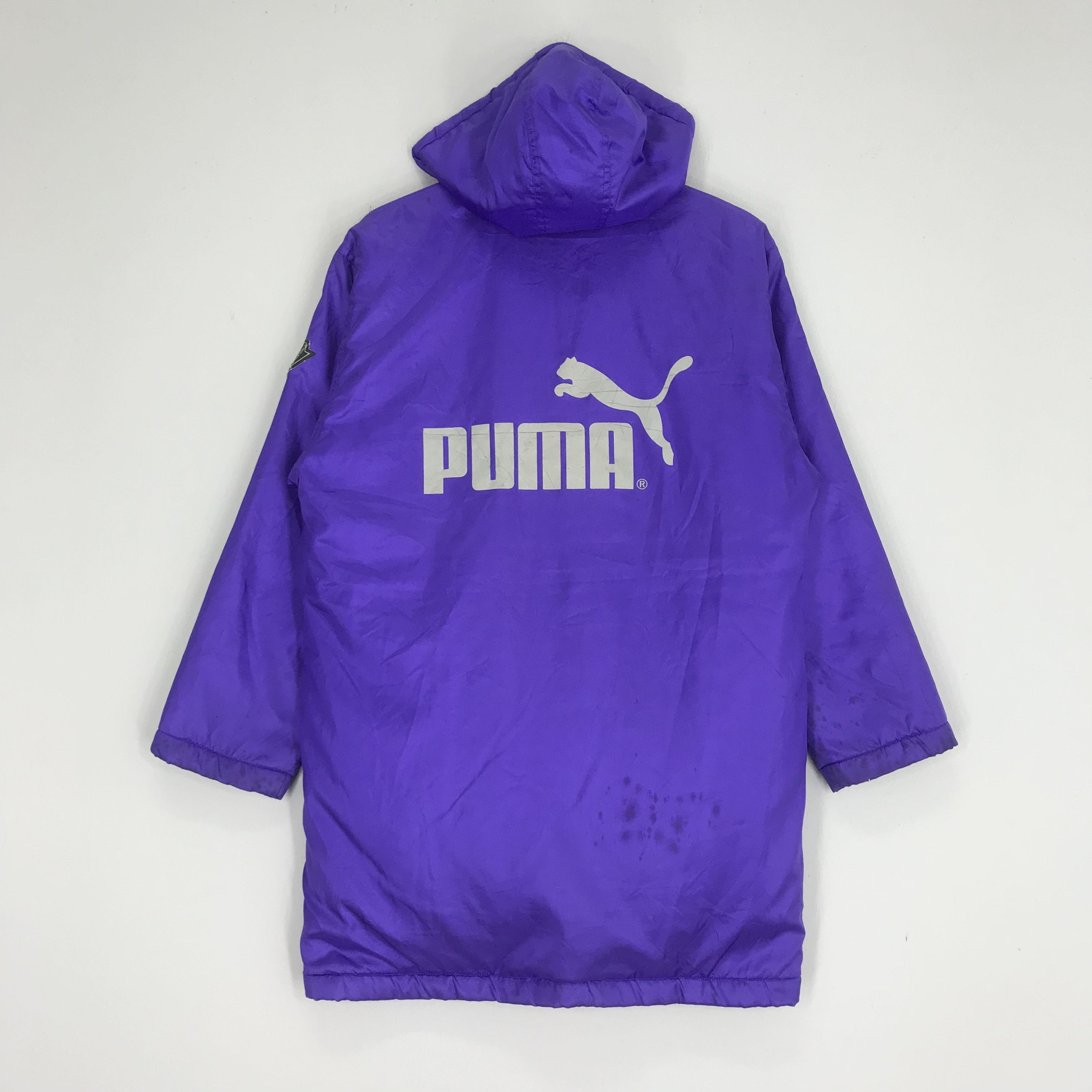 Vintage Puma Big Logo Sherpa Lining Warm Up Hoodie Jacket