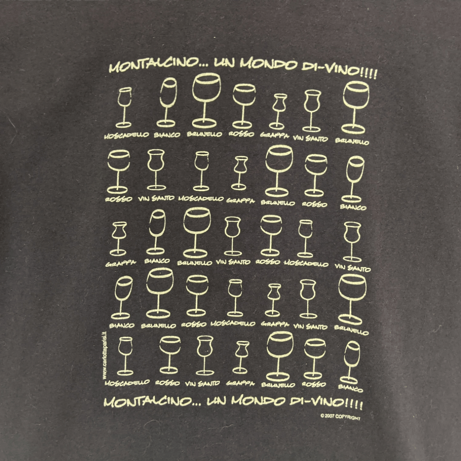 Fruit Of The Loom Italian MONTALCINO Wine 2007 T-Shirt Size US S / EU 44-46 / 1 - 4 Thumbnail
