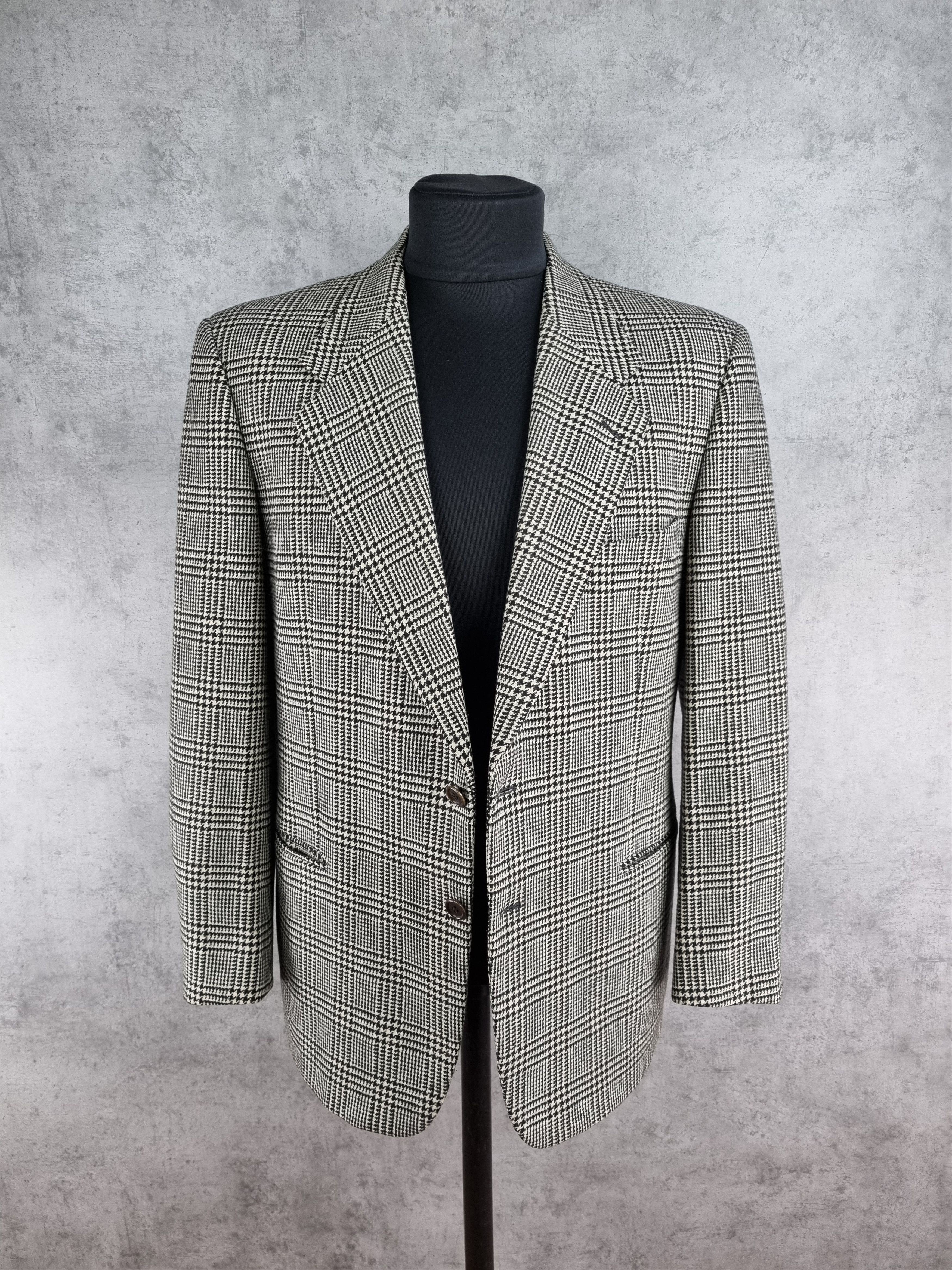 Valentino Vintage 90 VALENTINO Plaid Wool Formal Blazer Size US M / EU 48-50 / 2 - 1 Thumbnail