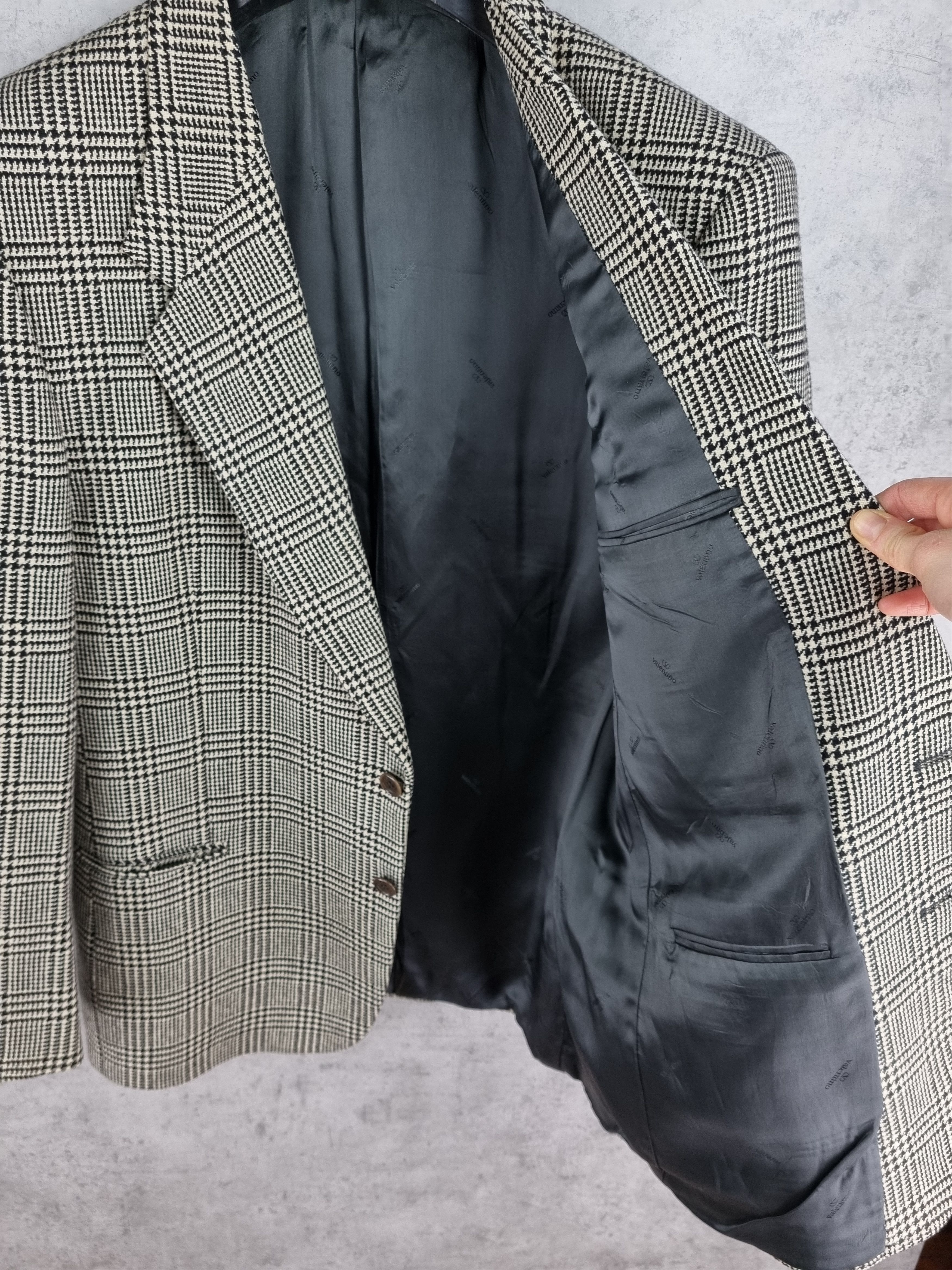 Valentino Vintage 90 VALENTINO Plaid Wool Formal Blazer Size US M / EU 48-50 / 2 - 11 Thumbnail