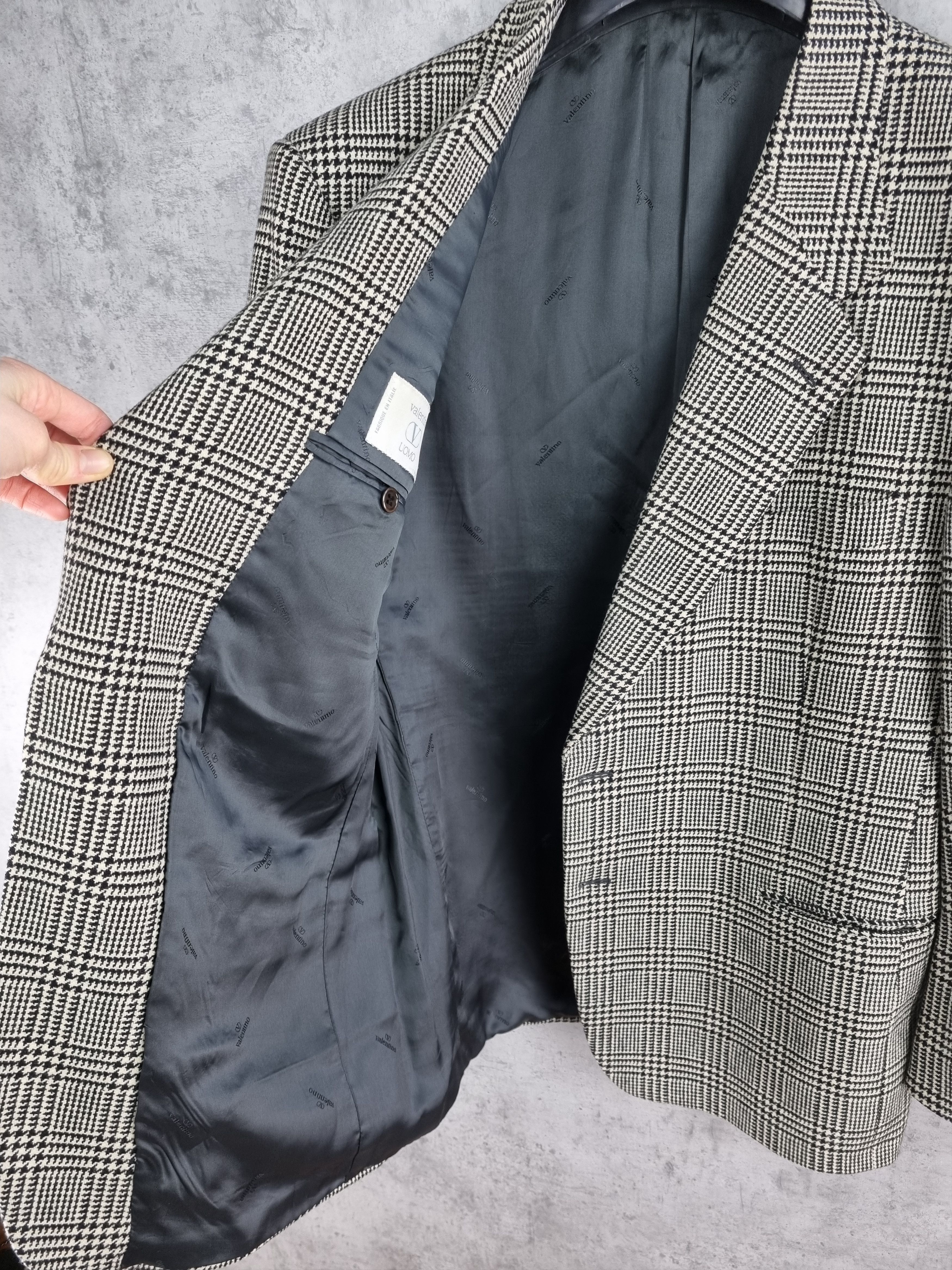 Valentino Vintage 90 VALENTINO Plaid Wool Formal Blazer Size US M / EU 48-50 / 2 - 12 Thumbnail