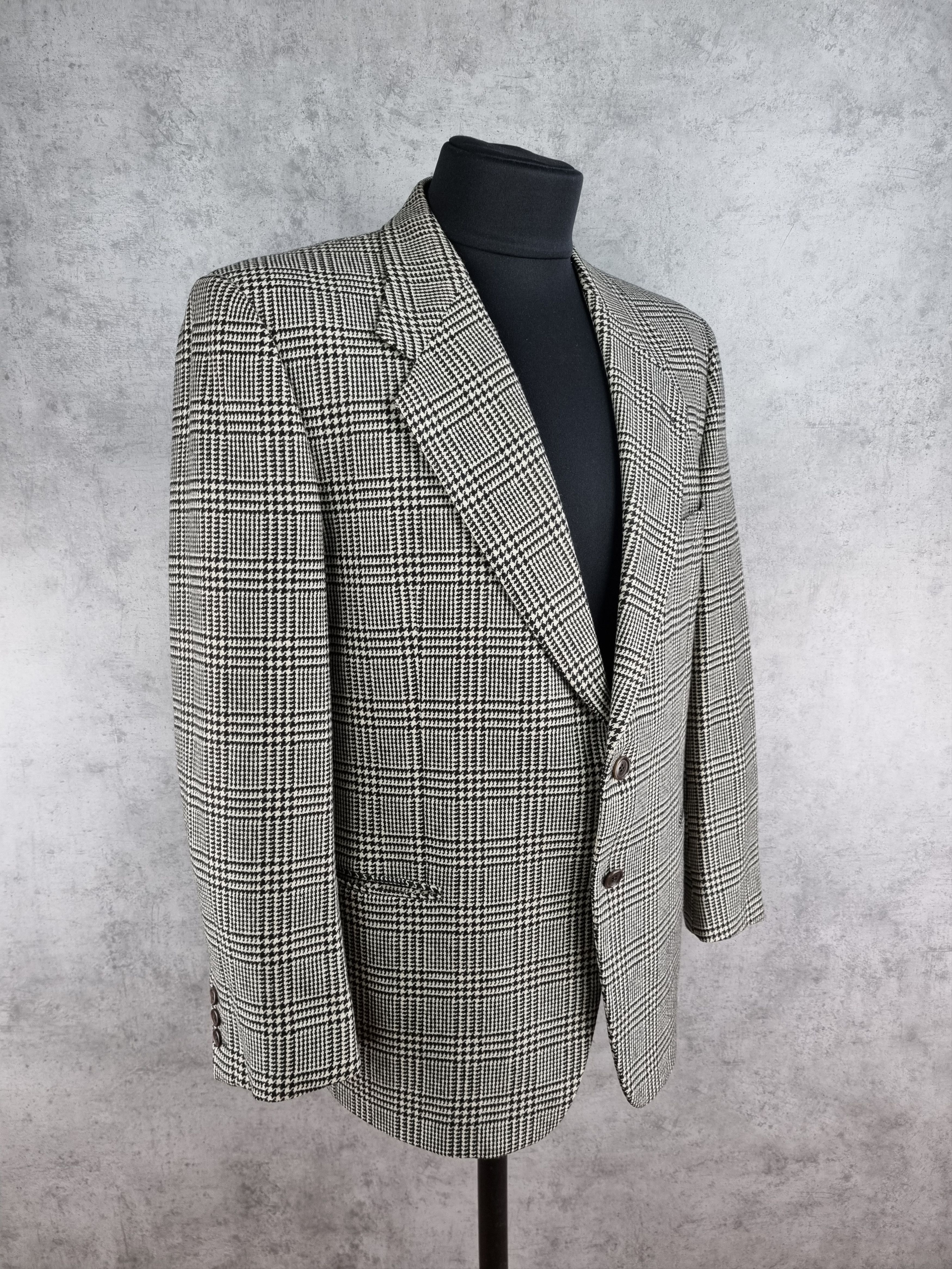 Valentino Vintage 90 VALENTINO Plaid Wool Formal Blazer Size US M / EU 48-50 / 2 - 2 Thumbnail