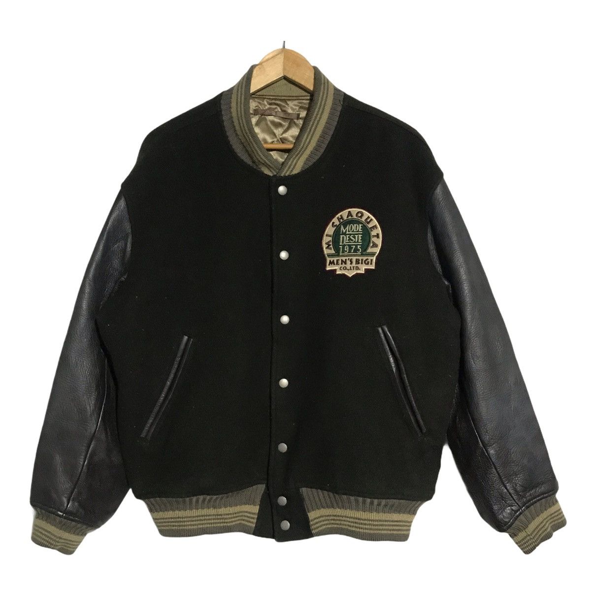 BIGI × Japanese Brand Vintage men’s bigi wool bomber varsity jacket Size US L / EU 52-54 / 3 - 3 Thumbnail