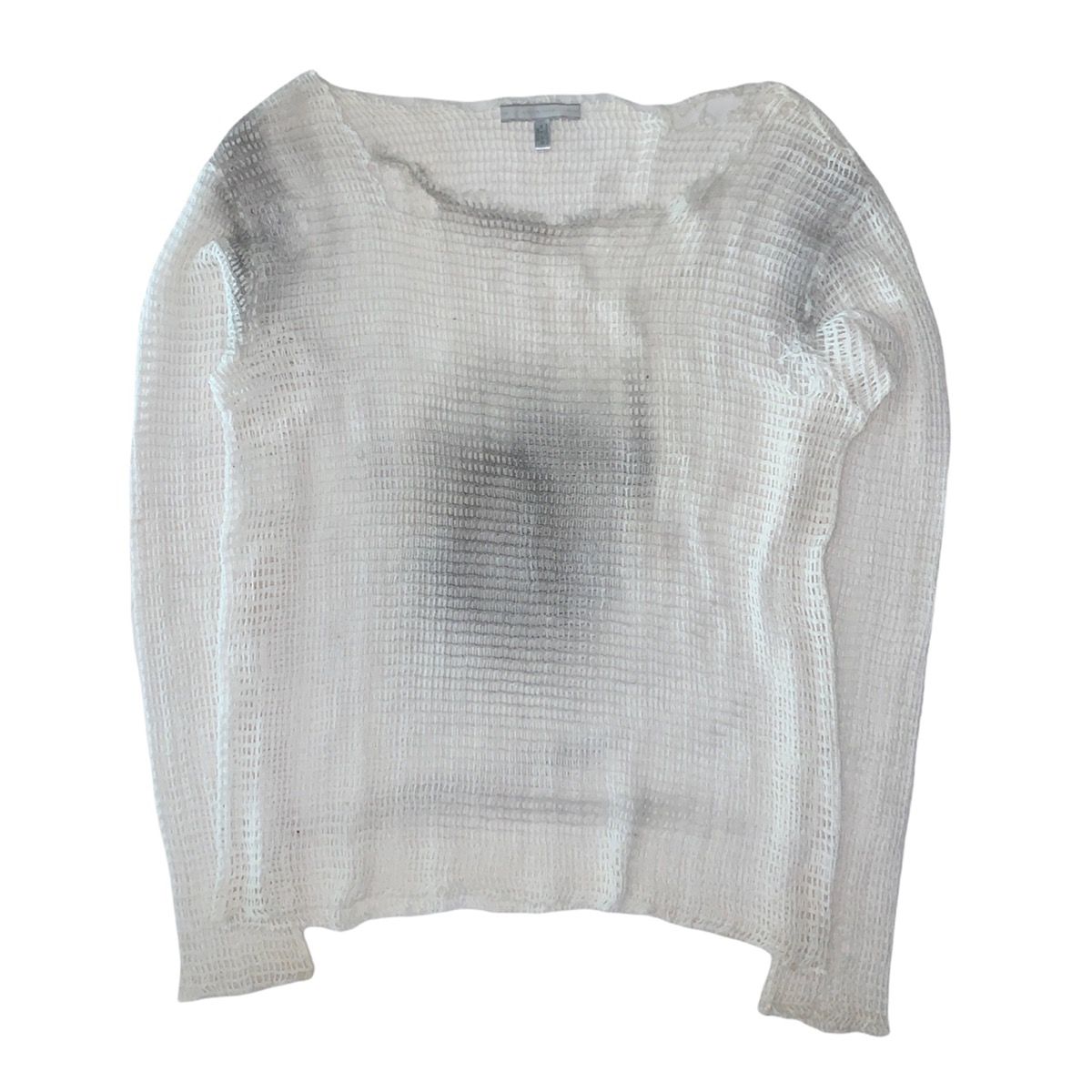 Pre-owned Number N Ine Ss2002 'modern Age' Mesh Top In White