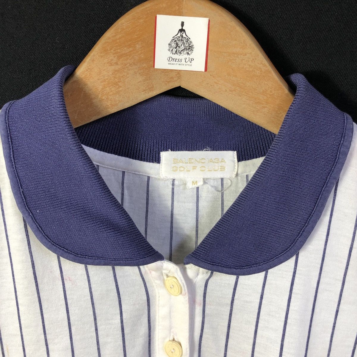 Balenciaga Vintage Balenciaga Golf Stripes Polo Tshirt Size US S / EU 44-46 / 1 - 4 Thumbnail