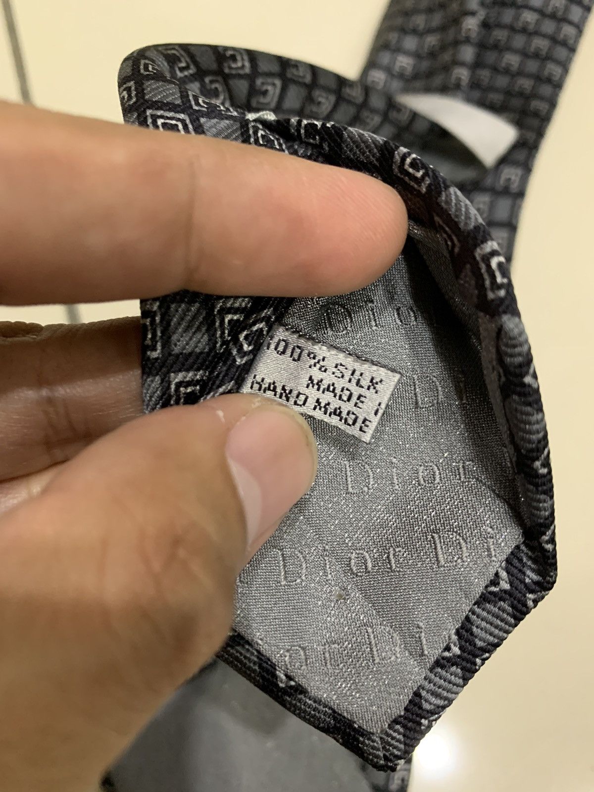 Dior FULL MONOGRAM PRINT SILK NECK TIE Size ONE SIZE - 4 Thumbnail