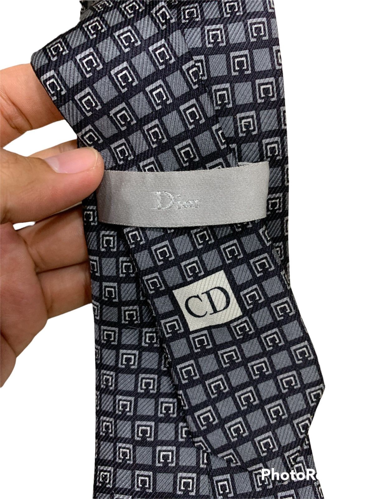 Dior FULL MONOGRAM PRINT SILK NECK TIE Size ONE SIZE - 3 Thumbnail