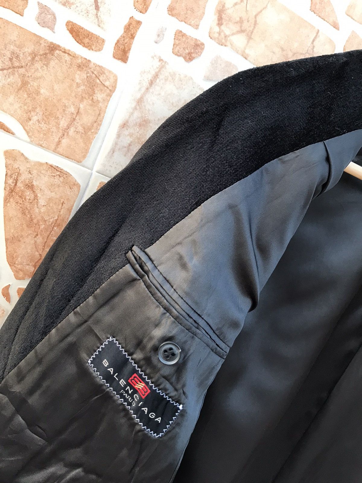 Balenciaga × Designer BALENCIAGA COAT VELVET VERY SIMPLE DESIGN Size 38L - 10 Thumbnail