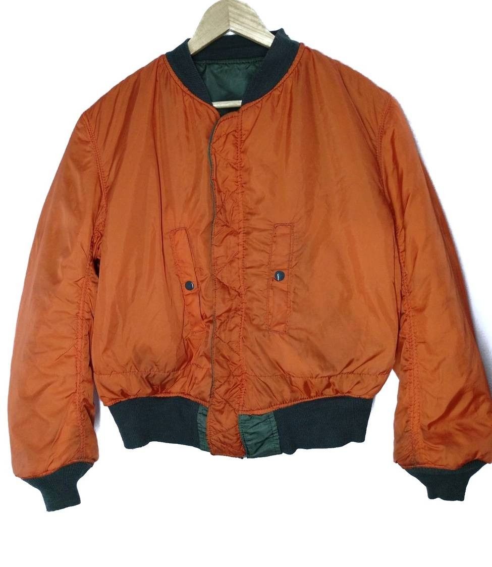 Vintage Usaf Ma-1 Reversible Bomber Jacket Size US L / EU 52-54 / 3 - 4 Thumbnail