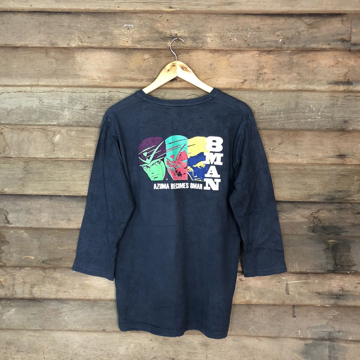 Anime × Uniqlo Azuma become 8 man Black Long Sleeve shirt #3514 Size US L / EU 52-54 / 3 - 1 Thumbnail