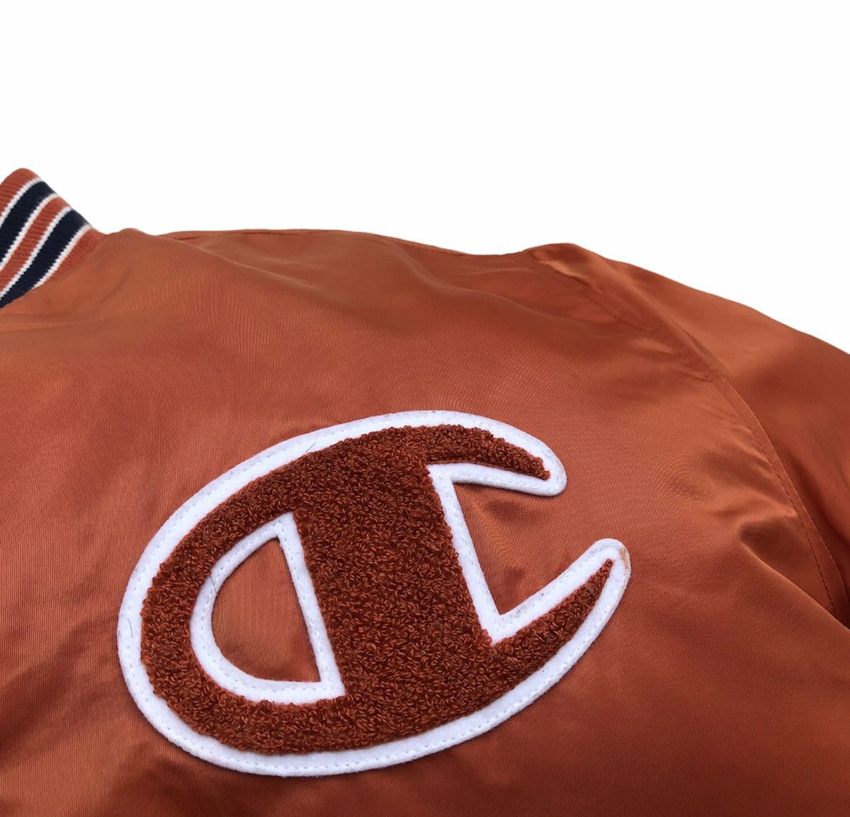 Champion Vintage Champion Big Logo Nylon Varsity Bomber Jacket Size US XL / EU 56 / 4 - 12 Thumbnail