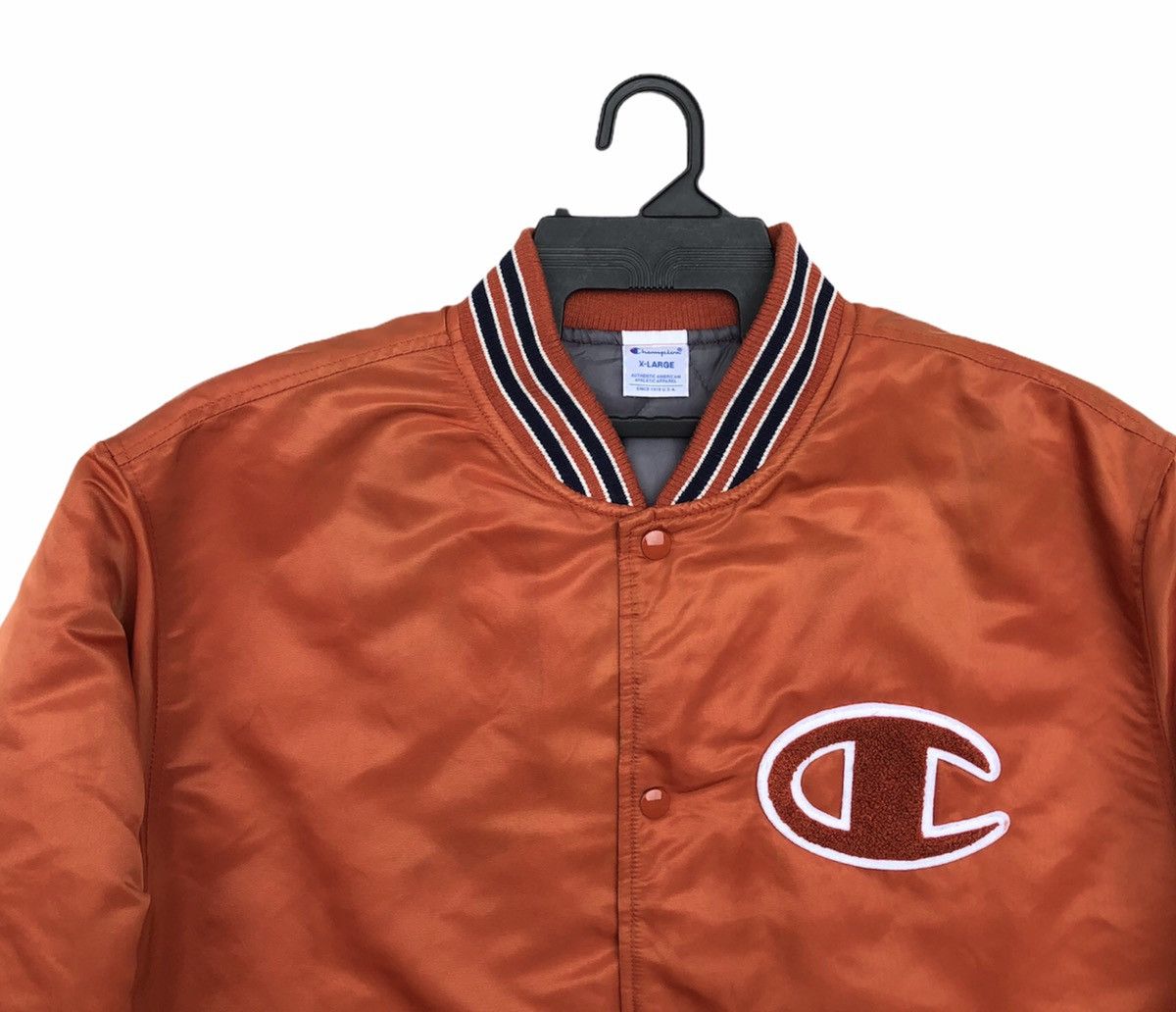 Champion Vintage Champion Big Logo Nylon Varsity Bomber Jacket Size US XL / EU 56 / 4 - 7 Thumbnail