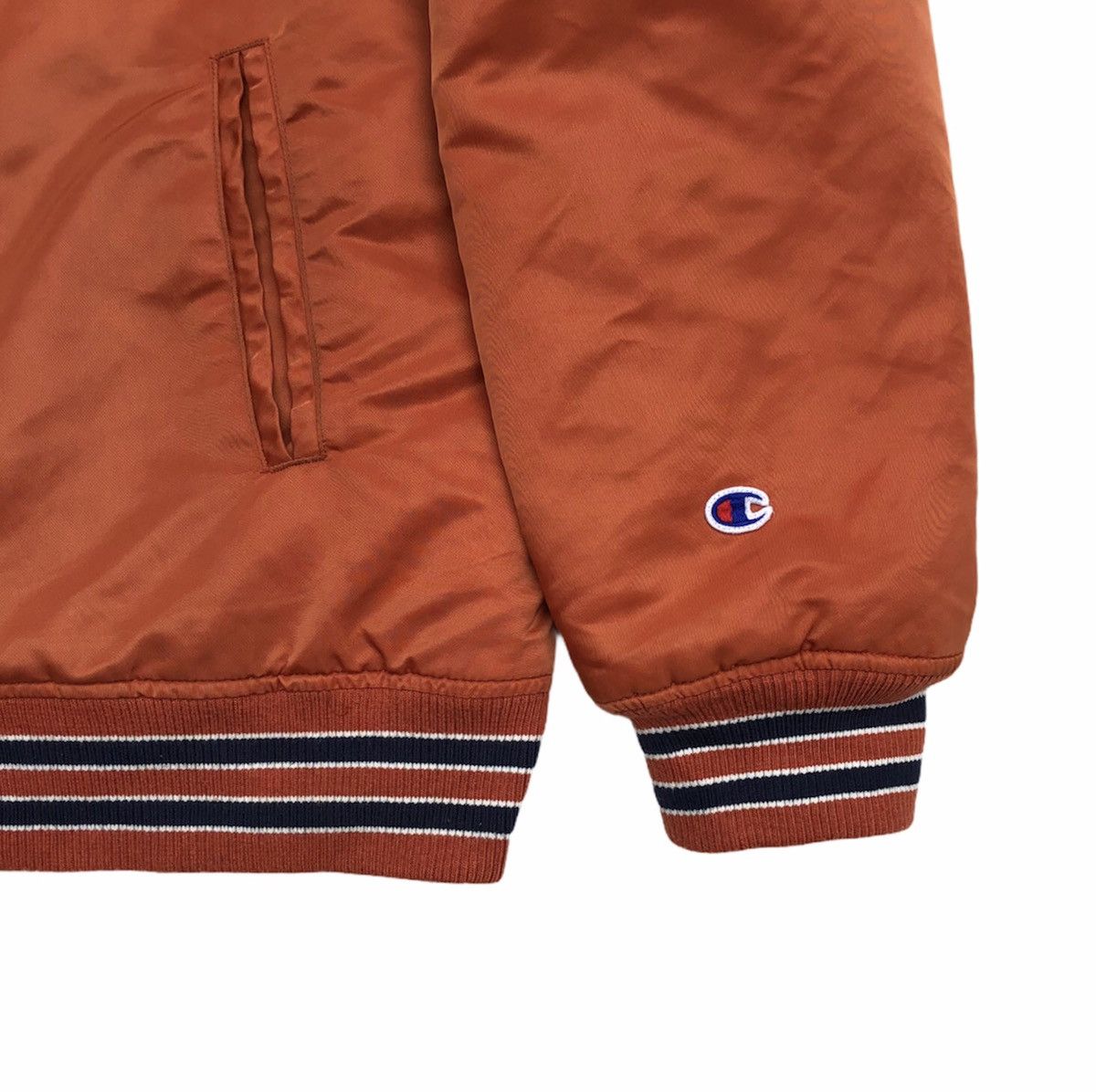 Champion Vintage Champion Big Logo Nylon Varsity Bomber Jacket Size US XL / EU 56 / 4 - 10 Thumbnail