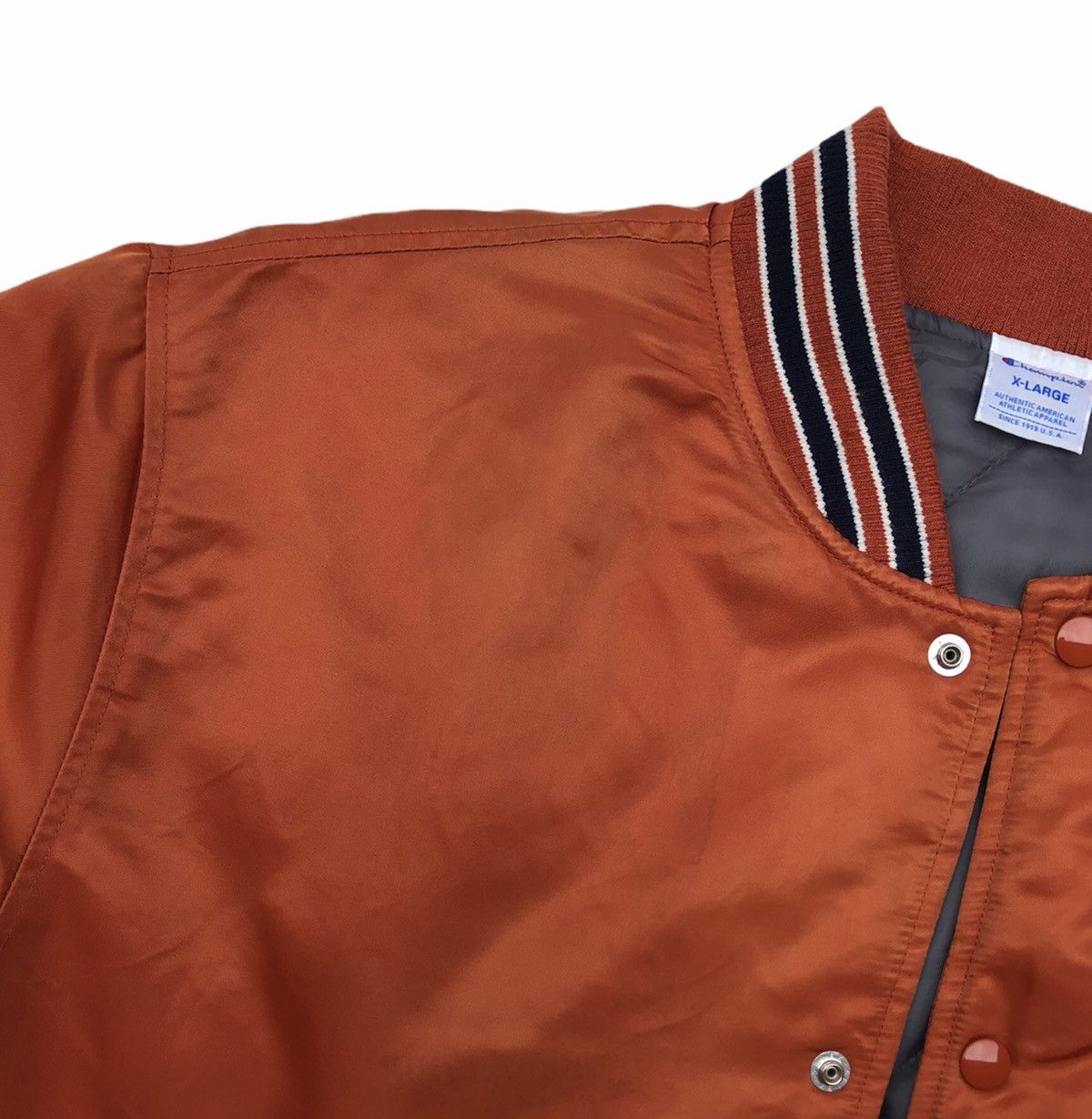Champion Vintage Champion Big Logo Nylon Varsity Bomber Jacket Size US XL / EU 56 / 4 - 14 Thumbnail