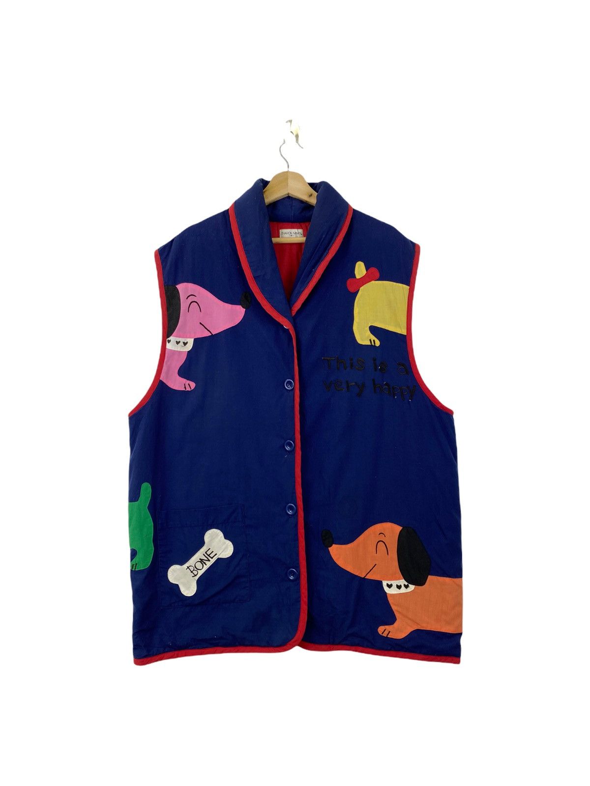 Handmade × Japanese Brand Sharon minky cotton vest nice design Size US M / EU 48-50 / 2 - 1 Thumbnail