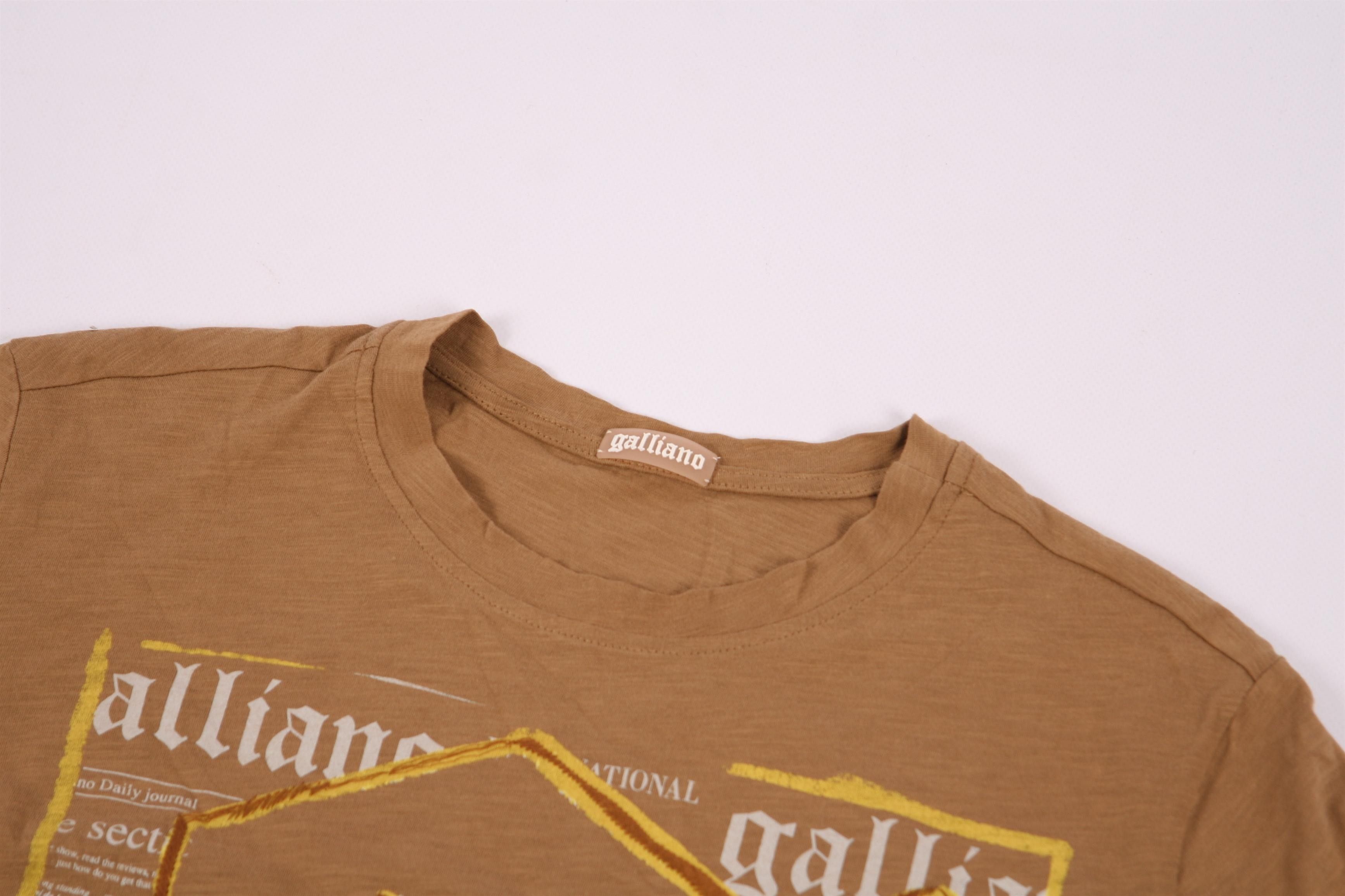 John Galliano John Galliano Big Logo Gazette Tee Made in Italy Size US S / EU 44-46 / 1 - 4 Thumbnail
