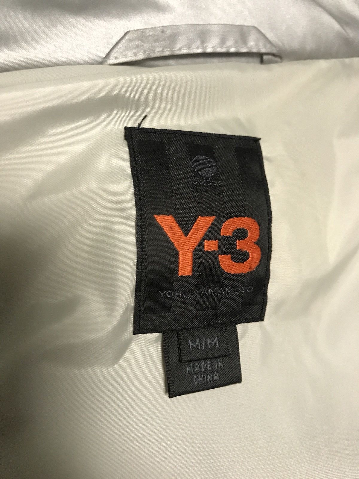 Y-3 × Yohji Yamamoto Silver Y3 Down Jacket With Hidden Hood