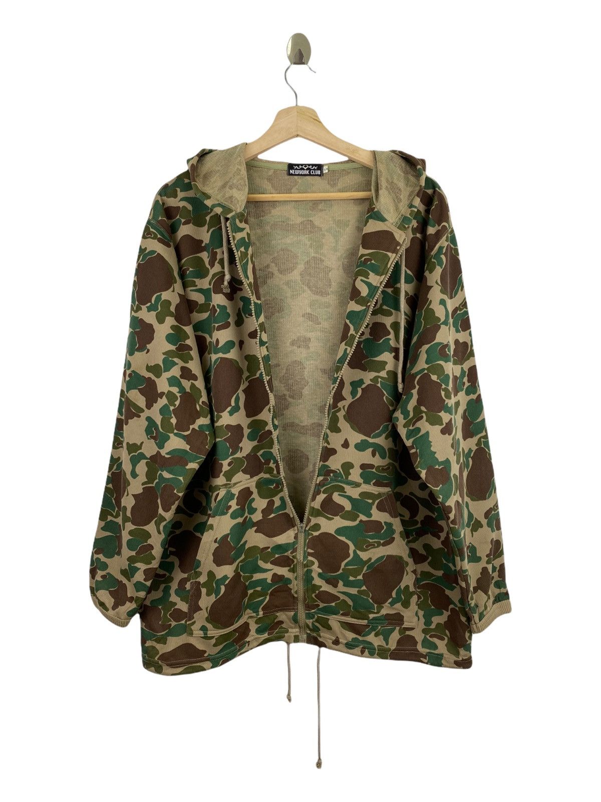 Japanese Brand NEW RORK CLUB CAMO ZIP UP HOODIES Size US L / EU 52-54 / 3 - 2 Thumbnail