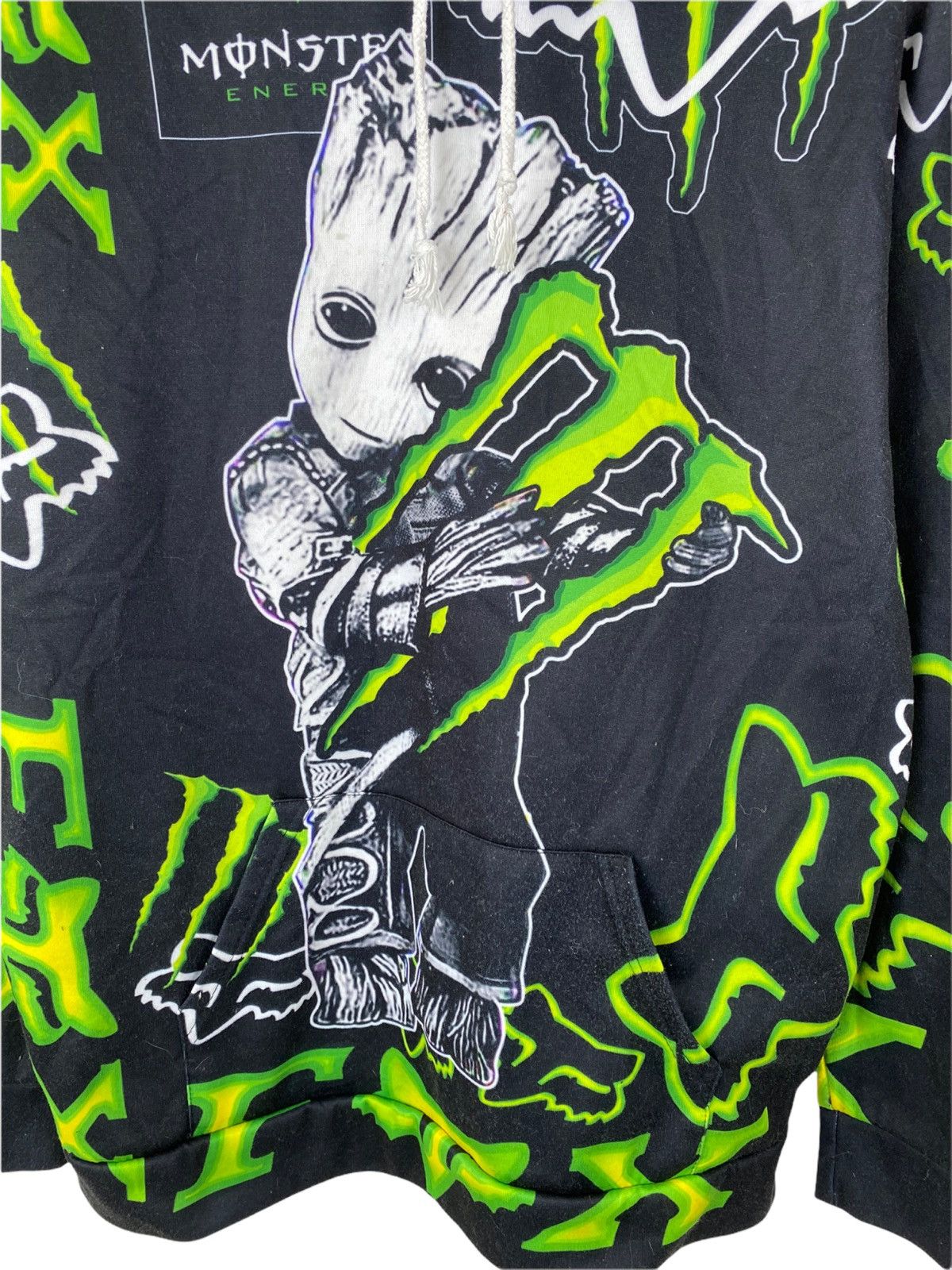 Fox Marvel Comics Streetwear Fox monster energy marvel groot hoodies Grailed