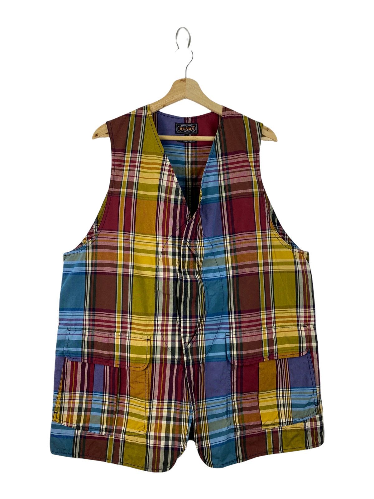 Beams Plus × Japanese Brand Beams Japan Men’s Tartan Cotton Vest Size US XL / EU 56 / 4 - 1 Thumbnail