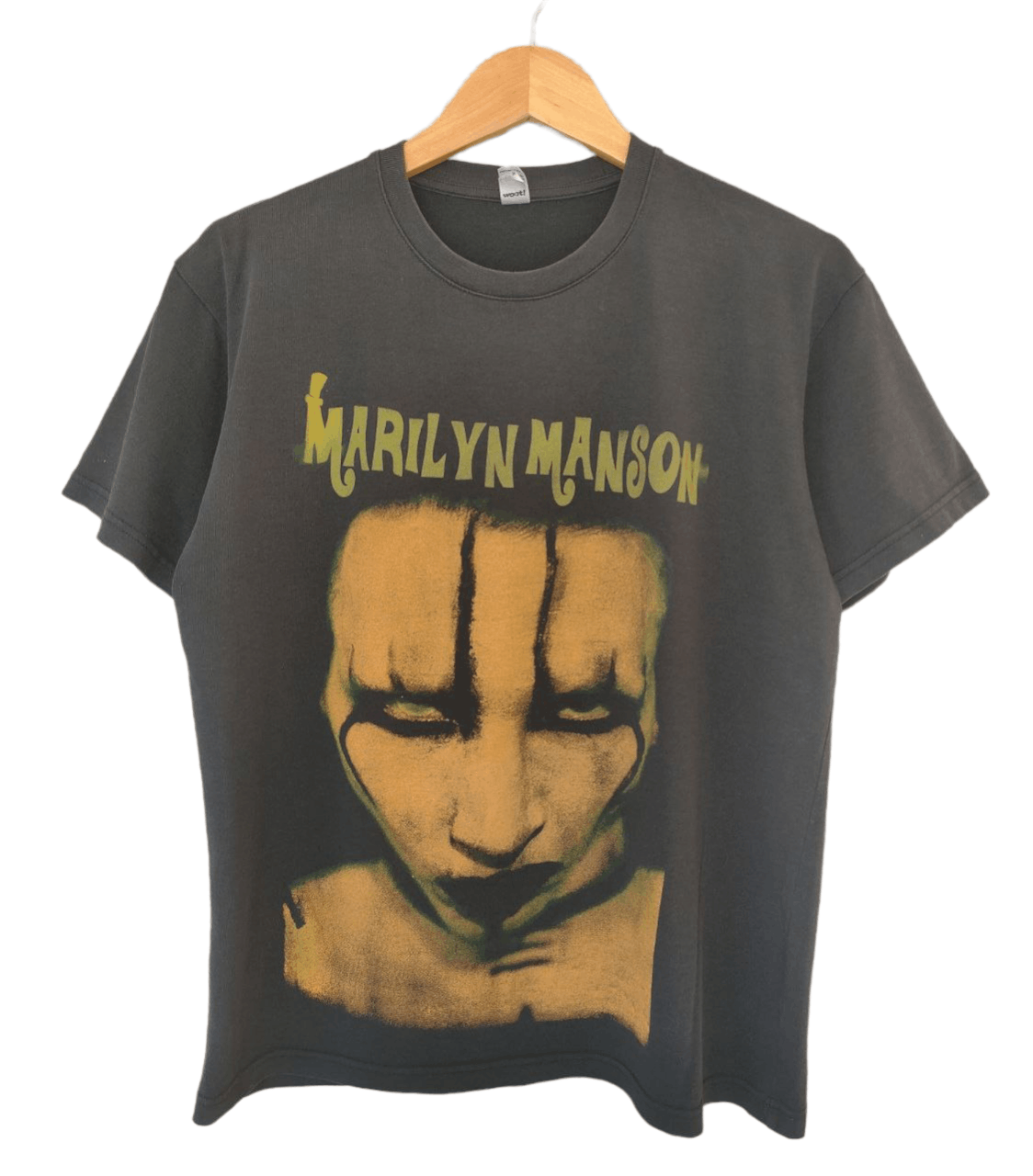 MARILYN MANSON Rob Zombie Band T-shirt Band T Men's M size unclear black type Vintage Second Hand