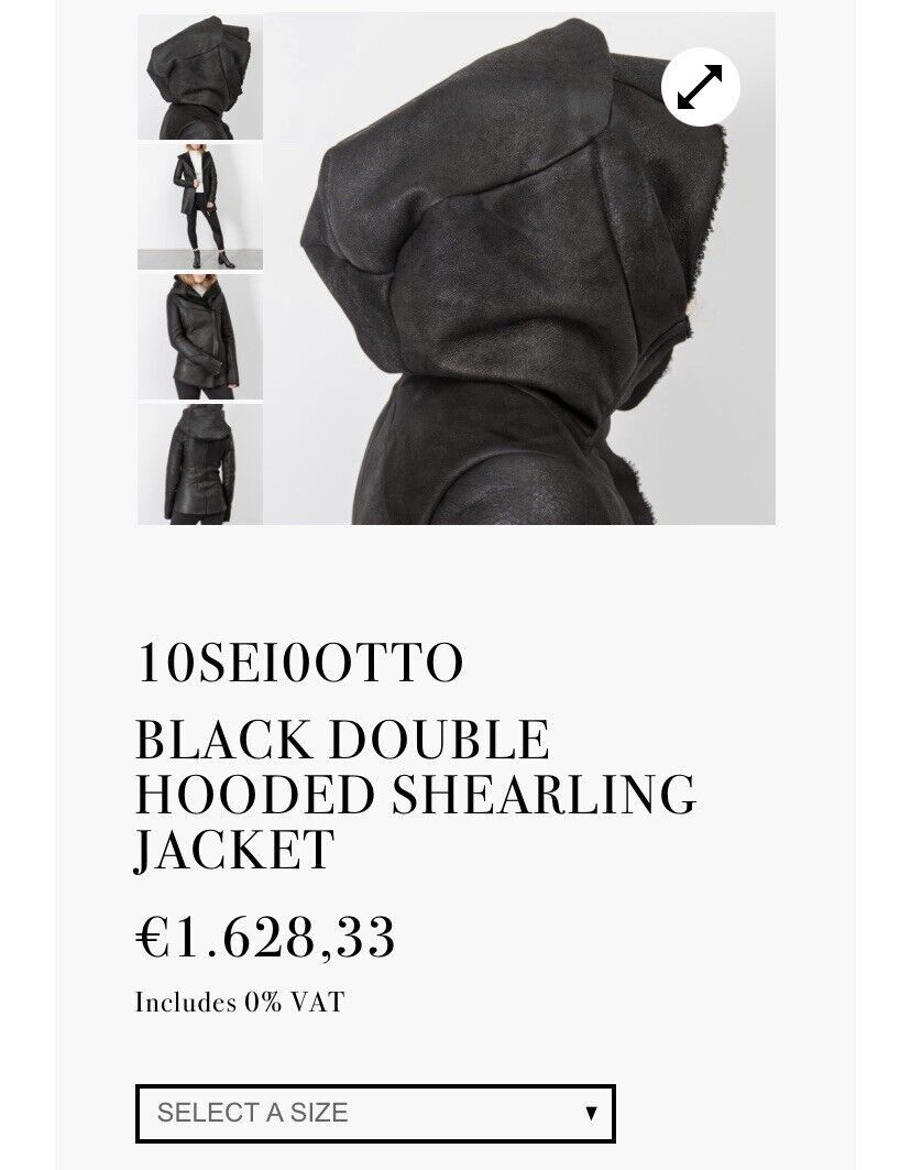 10sei0otto 10sei0otto Overlock Leather shearling Jacket Winter Hooded Size US S / EU 44-46 / 1 - 7 Thumbnail