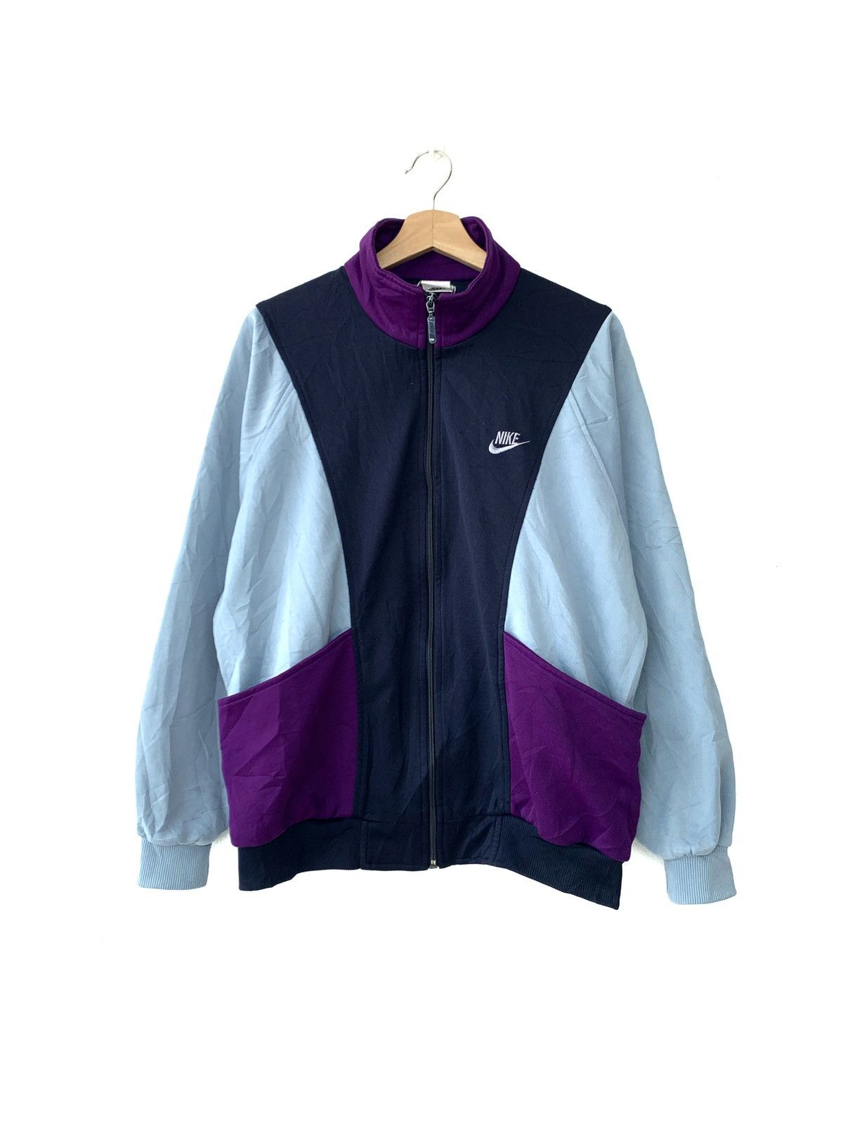 Nike Vintage Nike Swoosh Colour Block Tracktop Jacket Size US L / EU 52-54 / 3 - 1 Thumbnail