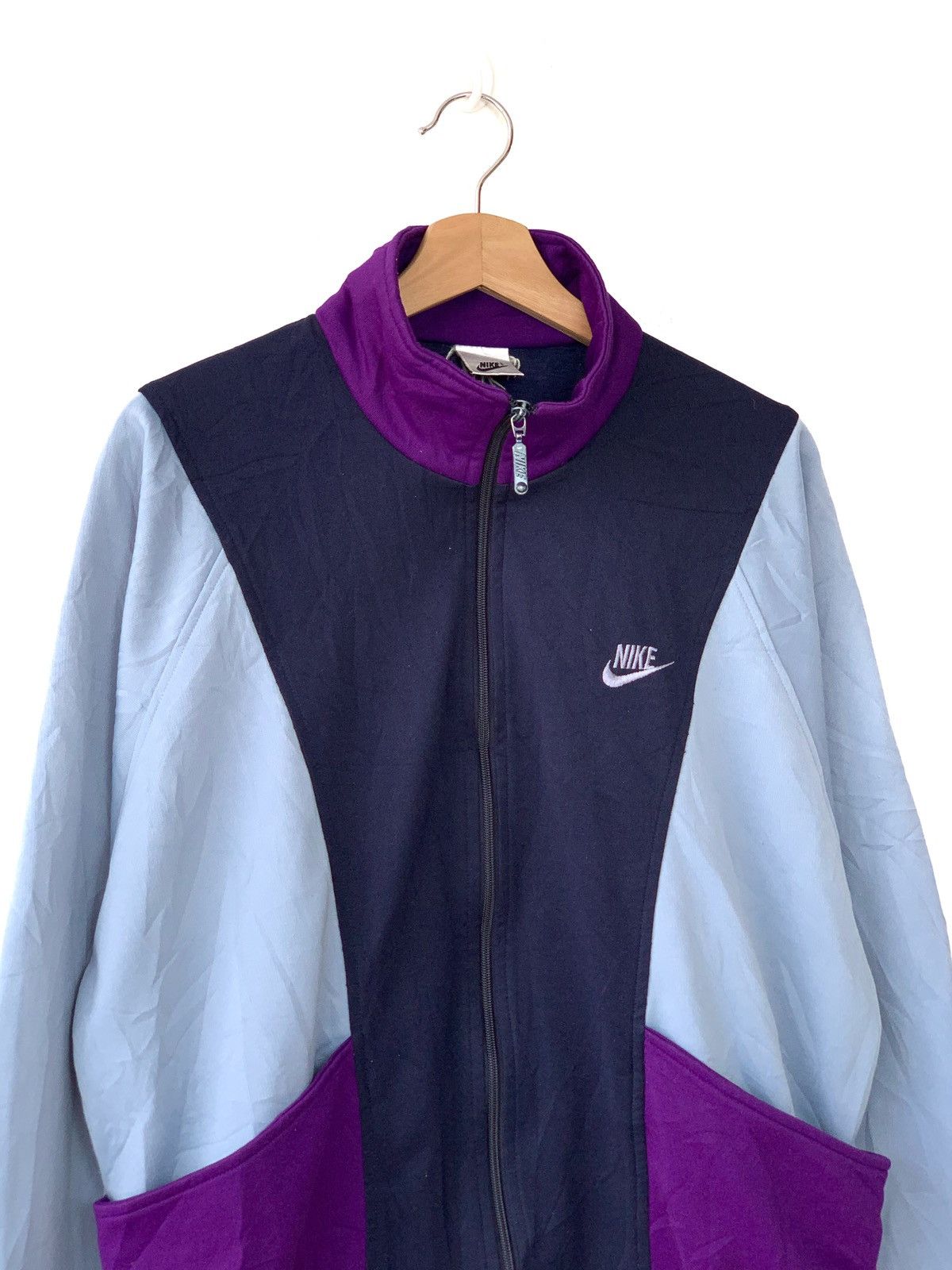 Nike Vintage Nike Swoosh Colour Block Tracktop Jacket Size US L / EU 52-54 / 3 - 3 Thumbnail