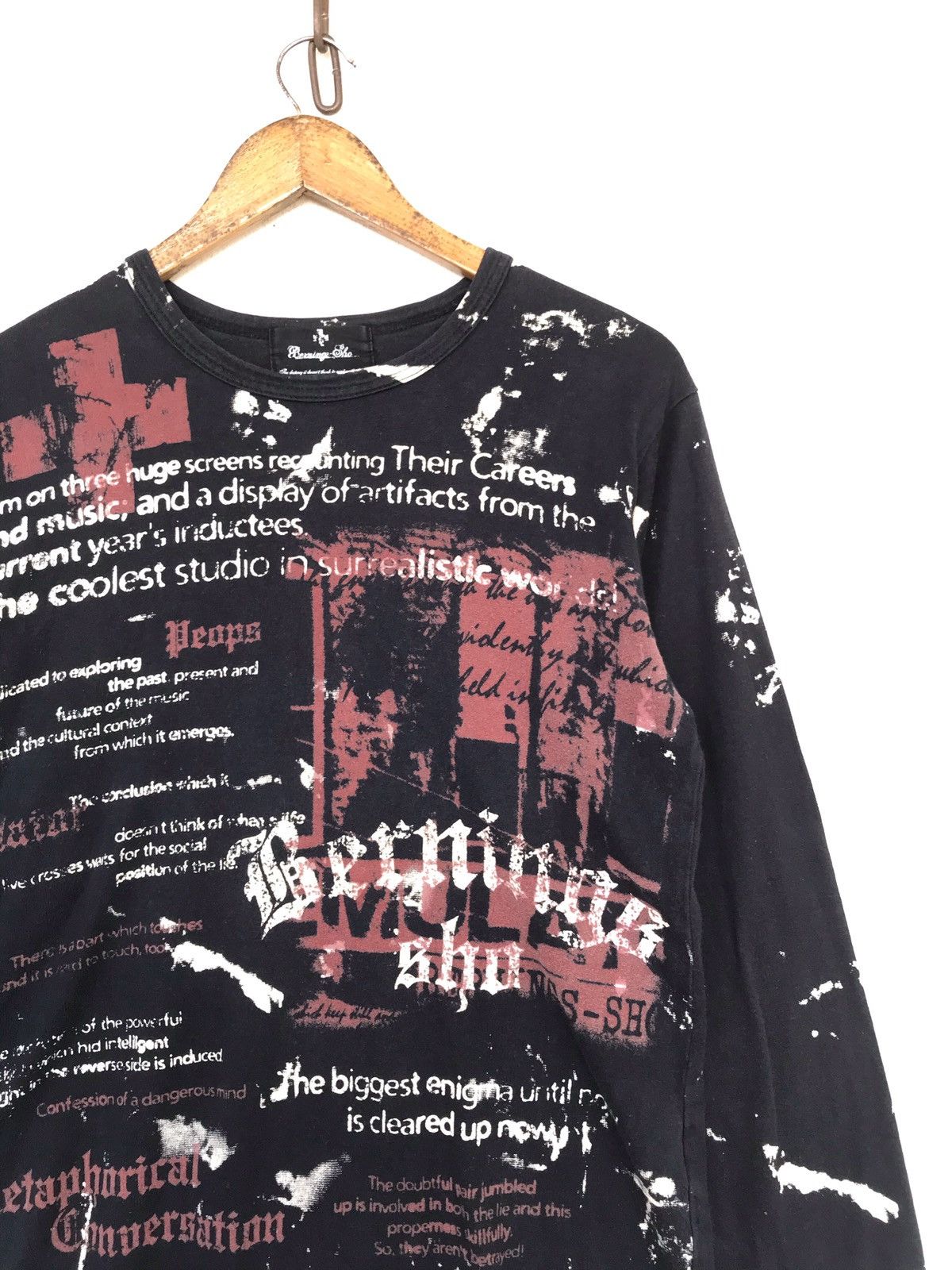 Hysteric Glamour × Japanese Brand 💥Vtg Japanese Berning Sho Bleach Shirt Size S / US 4 / IT 40 - 2 Thumbnail