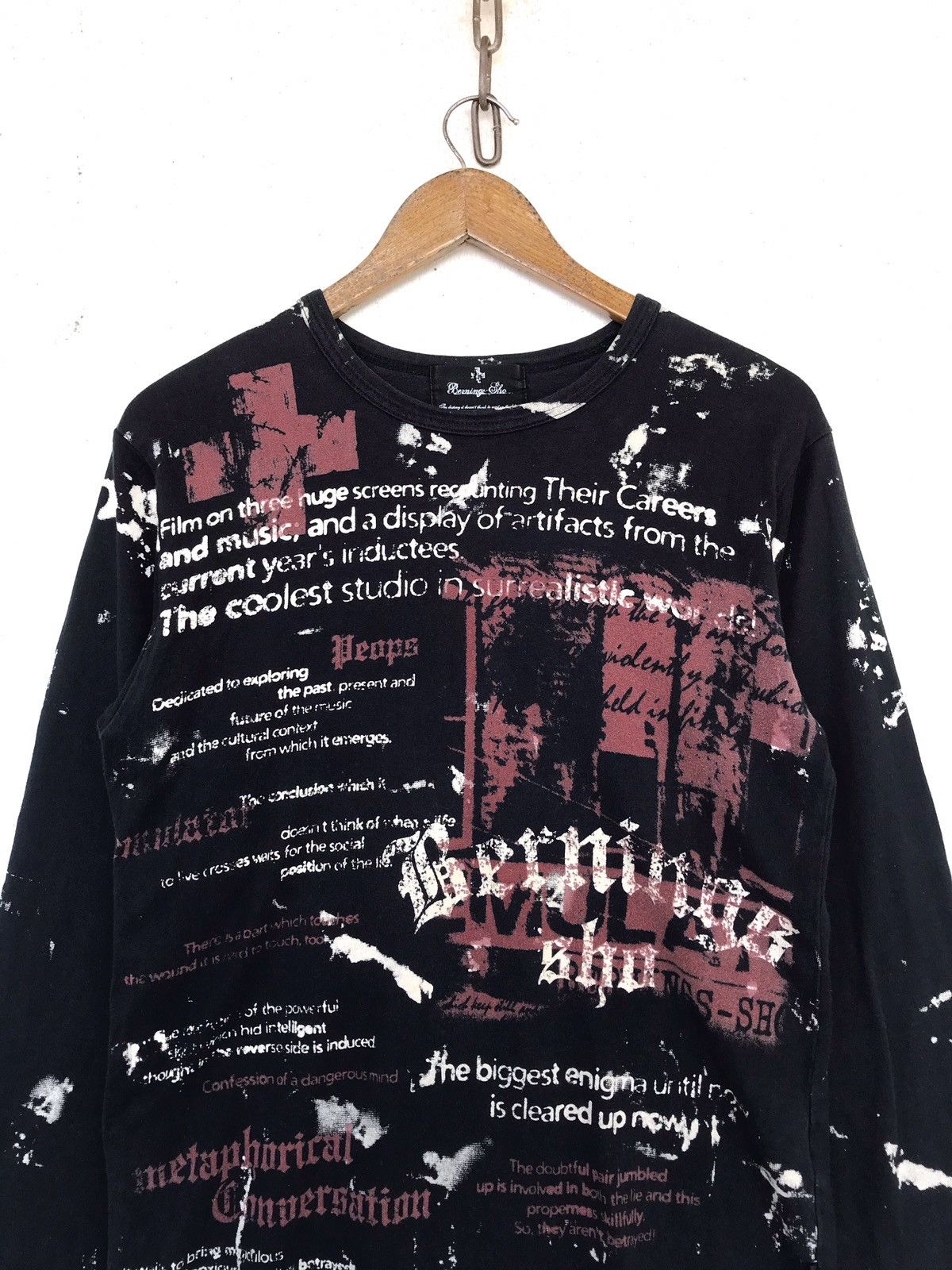 Hysteric Glamour × Japanese Brand 💥Vtg Japanese Berning Sho Bleach Shirt Size S / US 4 / IT 40 - 4 Thumbnail