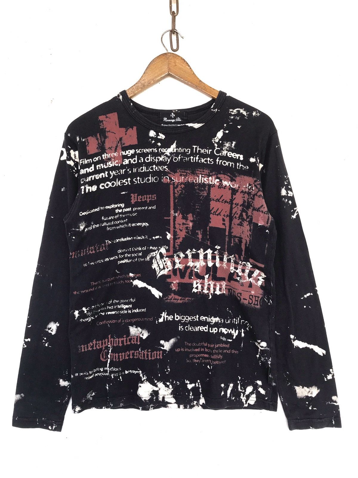 Hysteric Glamour × Japanese Brand 💥Vtg Japanese Berning Sho Bleach Shirt Size S / US 4 / IT 40 - 1 Thumbnail
